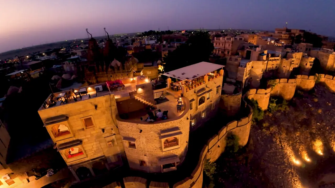 Client-supplied film of Jaisalmer’s golden architecture at dusk